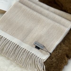 Alpaca Field Eco Double Face Scarf Beige/White