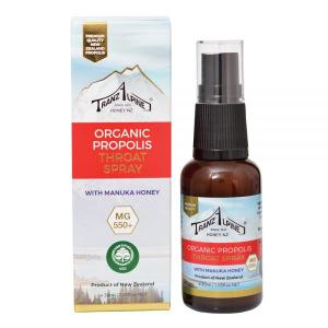 TranzAlpine Organic Propolis and Manuka MG550+ Throat Spray 30ml (Manuka, Propolis, Echinacea, Aniseed etc)